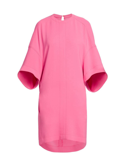 Shop Stella Mccartney Women's Cape Dress In Bright Pink