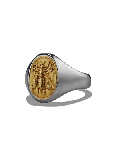 Shop David Yurman Men's Petrvs Bee Pinky Ring In Sterling Silver