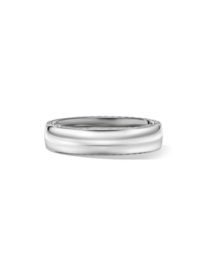 Shop David Yurman Men's Streamline Band Ring In 18k White Gold, 6mm