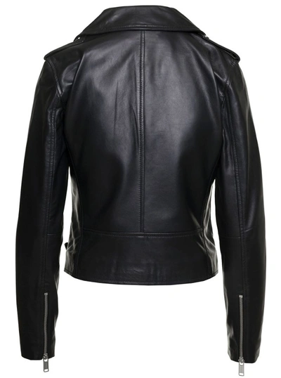 Shop Michael Michael Kors Black Leather Biker Jacket