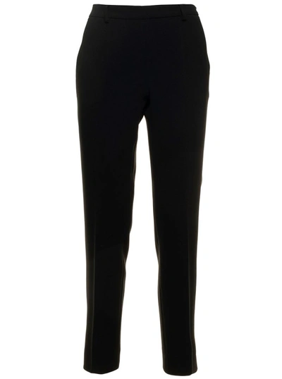 Shop Alberto Biani Black Pants With Side Pockets In Stretch Fabric
