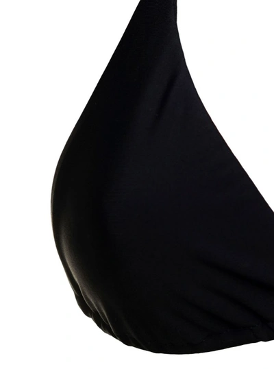Shop Matteau Tringolar Stretch Fabric Bikini Top In Black