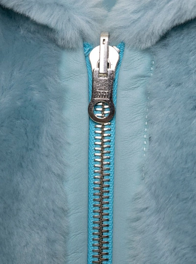 Shop Arma Marien Meinillo Lacon Reversible Oversize Hooede Shearling Coat In Blue