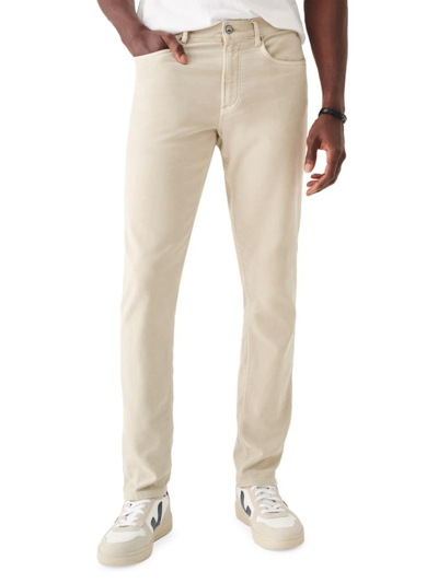 Shop Faherty Men's Stretch Terry 5-pocket Pants In Stone
