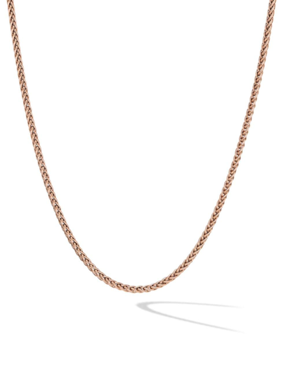 Shop David Yurman Men's Wheat Chain Necklace In 18k Rose Gold