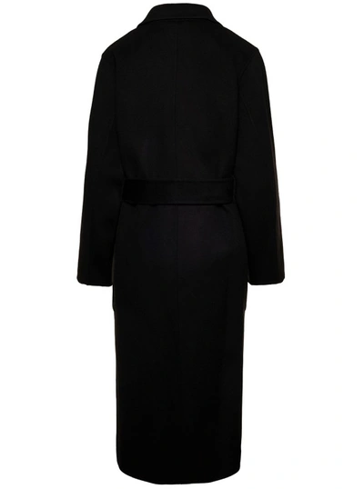 Shop Ivy & Oak 'celia' Black Coat With Matching Belt In Wool