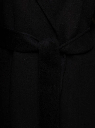 Shop Ivy & Oak 'celia' Black Coat With Matching Belt In Wool