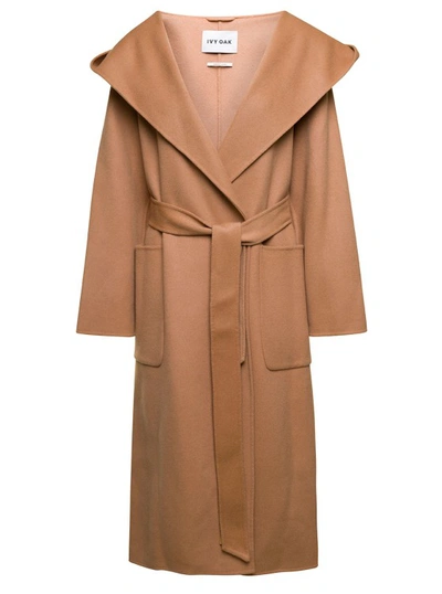 Shop Ivy & Oak Celia Edie Hooded Coat In Brown