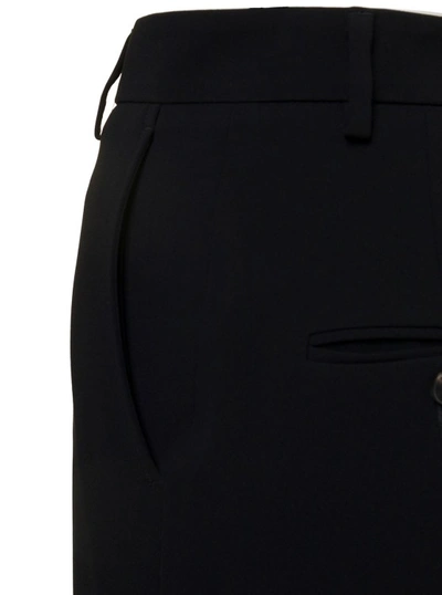 Shop Alberto Biani Black Flared Pants With Welt Pockets In Triacetate Blend