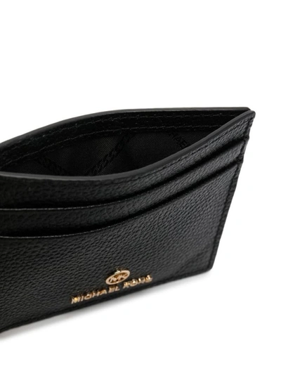 Shop Michael Michael Kors Black Calf Leather Cardholder