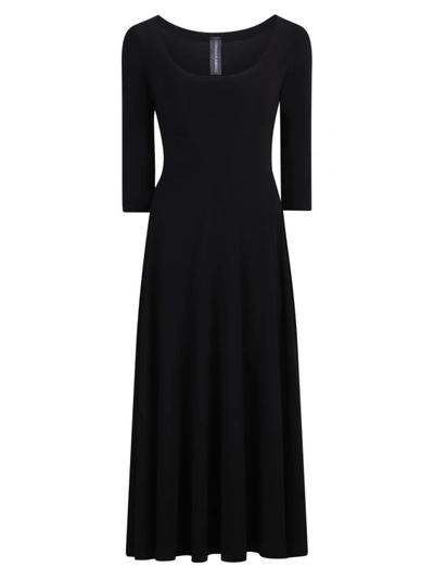 Shop Norma Kamali Jersey Dress In Black