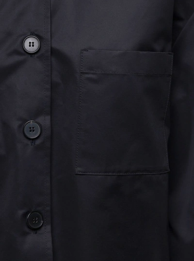 Shop Douuod Black Long-sleeve Shirt With Tonal Buttons In Cotton Blend