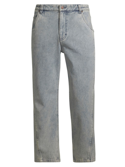 Shop Honor The Gift Men's An Ode To An Inner City Cropped Relaxed-fit Jeans In Indigo