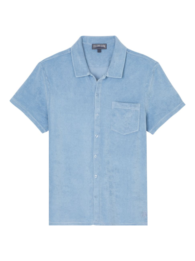 Shop Vilebrequin Men's Charli Camp Shirt In Source