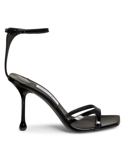 Shop Jimmy Choo Women's Ixia Patent Leather 95mm Sandals In Black