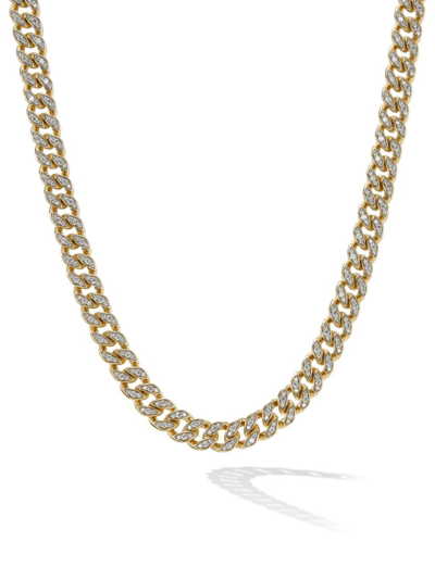 Shop David Yurman Women's Curb Chain Necklace In 18k Yellow Gold