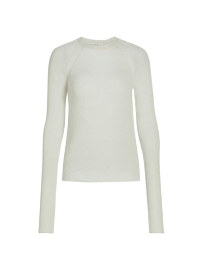Shop Co Women's Cashmere Raglan-sleeve Sweater In Light Blue