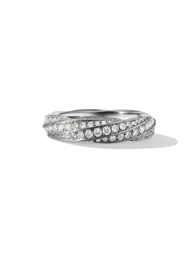Shop David Yurman Women's Cable Edge Band Ring In Sterling Silver