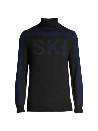 Shop Perfect Moment Men's Pm 3d Ski Turtleneck Sweater In Navy
