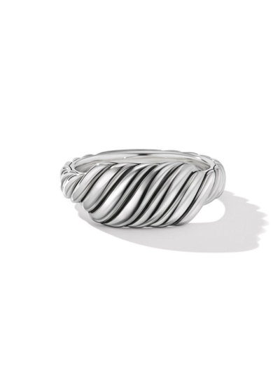 Shop David Yurman Women's Sculpted Cable Contour Ring In Sterling Silver