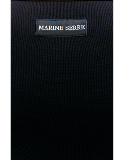 Shop Marine Serre Black Embroidered Bodysuit