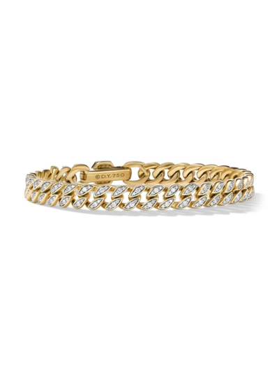 Shop David Yurman Women's Curb Chain Bracelet In 18k Yellow Gold