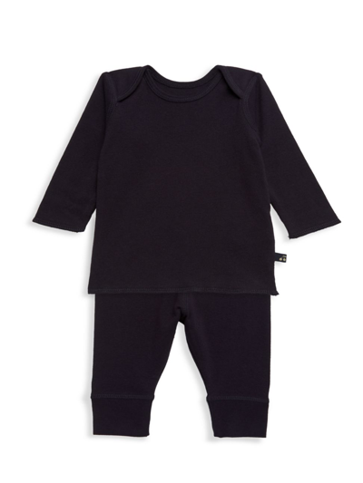 Shop Bonpoint Baby's & Little Kid's Cotton Long-sleeve T-shirt & Joggers Set In Navy