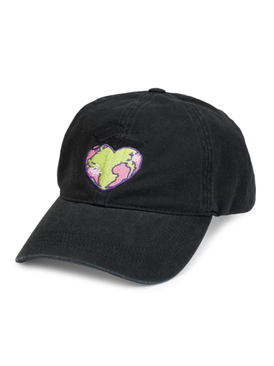 Shop Ganni Women's Embroidered Baseball Cap In Phantom