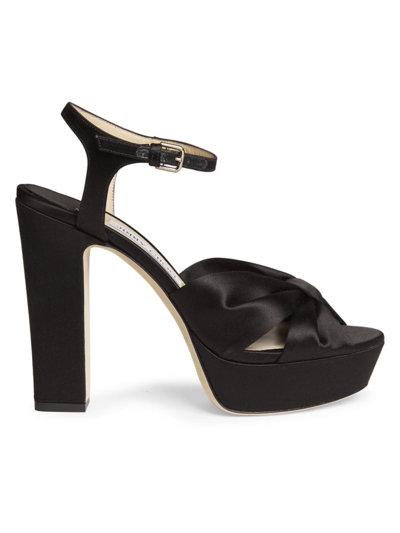 Shop Jimmy Choo Women's Heloise 120mm Platform Sandals In Black