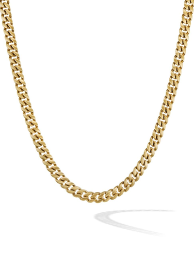 Shop David Yurman Men's Curb Chain Necklace In 18k Yellow Gold, 8mm