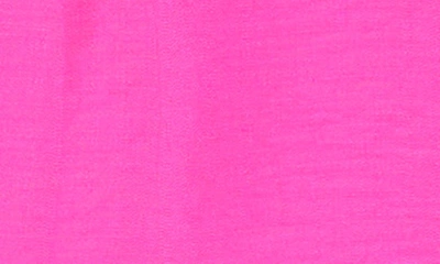 Vince Camuto Ruffle Sleeve Split Neck Blouse In Hot Pink