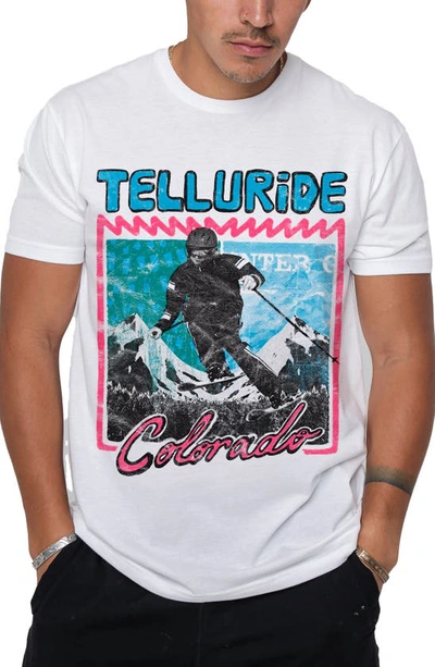 Shop Kid Dangerous Telluride Colorado Cotton Graphic T-shirt In White