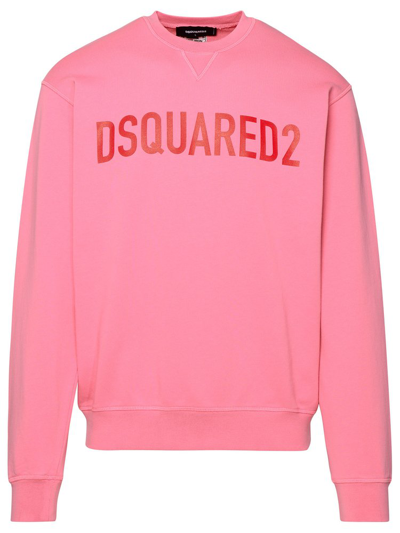Shop Dsquared2 Logo Printed Crewneck Sweatshirt In Pink