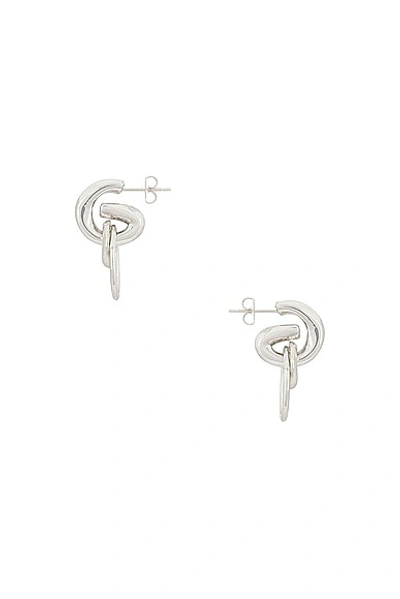 Shop Agmes Ellipses Hoops In Sterling Silver