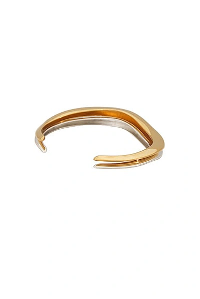 Shop Agmes Small Astrid Cuff Set In Sterling Silver & Gold Vermeil