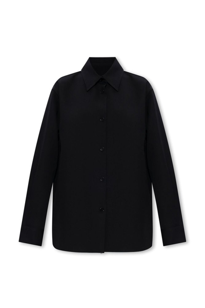Shop Jil Sander Buttoned Long In Black