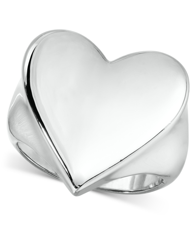 ON 34TH SILVER-TONE HEART STATEMENT RING, CREATED FOR MACY'S 