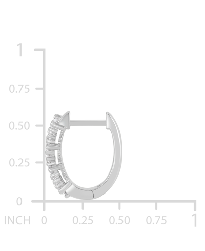 Shop Forever Grown Diamonds Lab Grown Small Diamond Hoop Earrings (1/2 Ct. T.w.) In Sterling Silver Or 14k Gold-plated Sterling 
