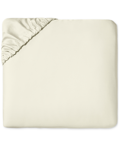 Sferra Fiona Sateen Cotton Fitted Sheet, King In Ivory