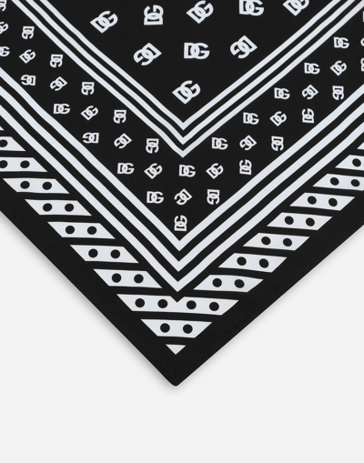 Dolce & Gabbana Logo-print Silk Scarf In プリント