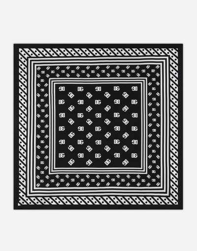 Dolce & Gabbana Logo-print Silk Scarf In プリント