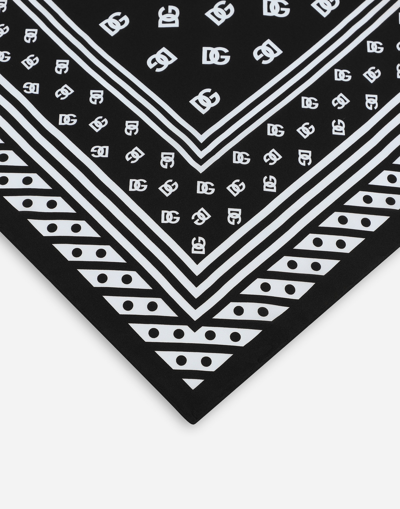 Dolce & Gabbana Logo-print Silk Scarf In プリント