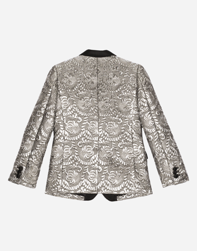 Dolce & Gabbana Giacca Class.2 Bott. In Silver