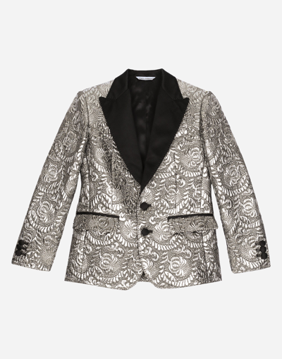 Dolce & Gabbana Giacca Class.2 Bott. In Silver