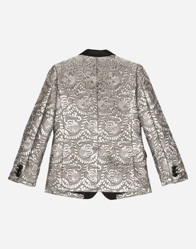 Dolce & Gabbana Giacca Class.2 Bott. In Silver