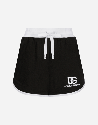 Dolce & Gabbana Shorts With Logo Embroidery In ブラック