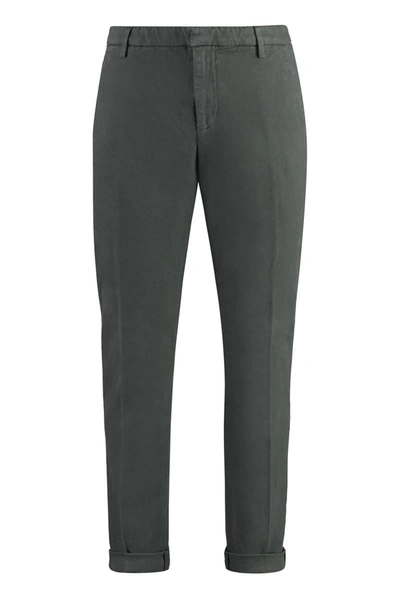 Shop Dondup Gaubert Cotton Chino Trousers In Grey