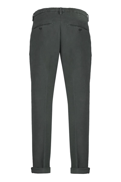 Shop Dondup Gaubert Cotton Chino Trousers In Grey