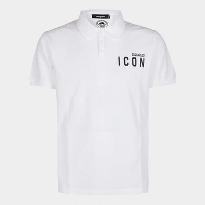 Shop Dsquared2 White Cotton Polo Shirt
