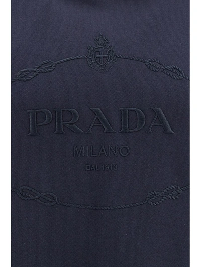 Shop Prada Sweatshirts In Bleu